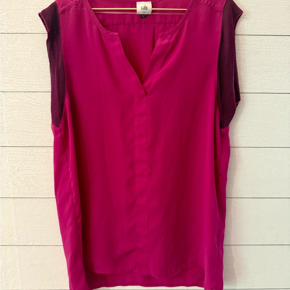 CAbi Fuchsia Campo cap sleeve